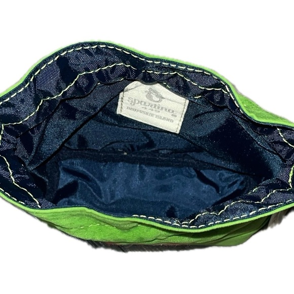 Spartina 449 Keepsake Drawstring Pouch Flamingo Green NWT - Picture 5 of 6